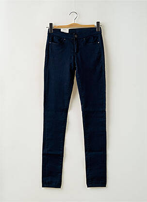 Pantalon slim fermeture zippée sous rabat boutonné bleu PEPE JEANS fille