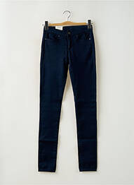 Pantalon slim fermeture zippée sous rabat boutonné bleu PEPE JEANS fille