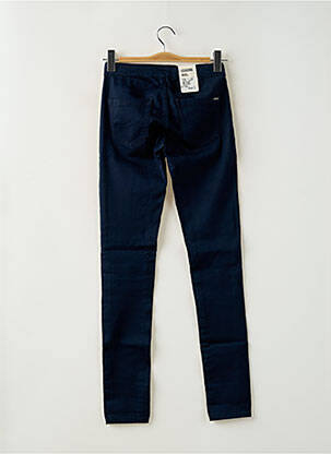 Pantalon slim fermeture zippée sous rabat boutonné bleu PEPE JEANS fille