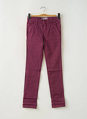 Pantalon coupe droite taille ajustable violet KAPORAL garçon
