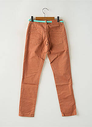 Pantalon slim fermeture zippée sous rabat boutonné orange KAPORAL fille