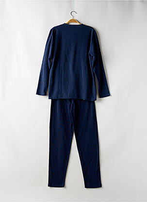 Pyjama col rond bleu MASSANA homme