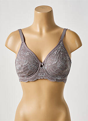 Soutien-gorge effet matière satinée haut soutien-gorge emboitant gris TRIUMPH femme