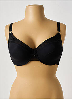 Soutien-gorge effet matière satinée haut soutien-gorge emboitant noir GEMMA femme
