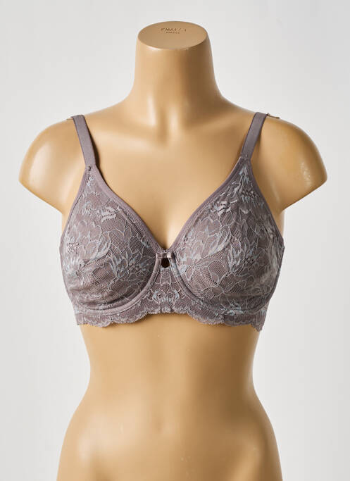 Soutien-gorge effet matière satinée haut soutien-gorge emboitant gris TRIUMPH femme