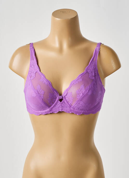 Soutien-gorge effet matière satinée haut soutien-gorge emboitant violet TRIUMPH femme