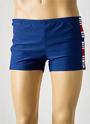 Short de bain effet matière satinée bleu WAVEBREAKER homme