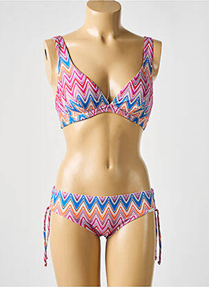 Maillot de bain 2 pièces stretch haut soutien-gorge emboitant rose SUNMARIN femme