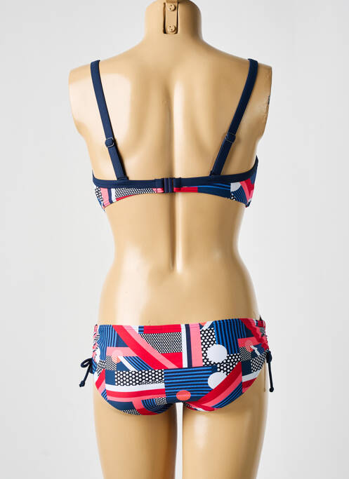 Maillot de bain 2 pièces stretch haut soutien-gorge balconnet bleu SUNMARIN femme