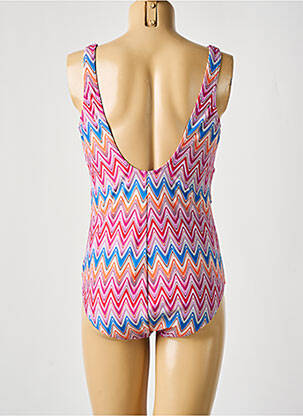 Maillot de bain 1 pièce effet matière satinée haut soutien-gorge balconnet rose SUNMARIN femme