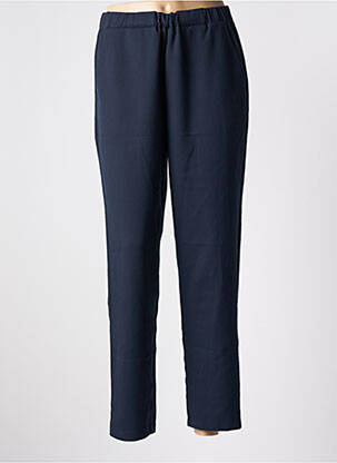 Pantalon droit stretch taille haute bleu GRACE & MILA femme
