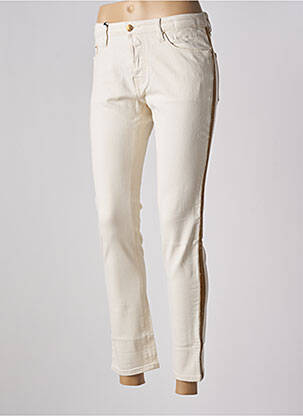 Jeans coupe slim stretch taille normale beige SCHOOL RAG femme