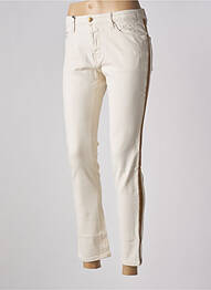 Jeans coupe slim stretch taille normale beige SCHOOL RAG femme