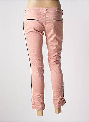 Pantalon 7/8 stretch taille basse rose PLEASE femme