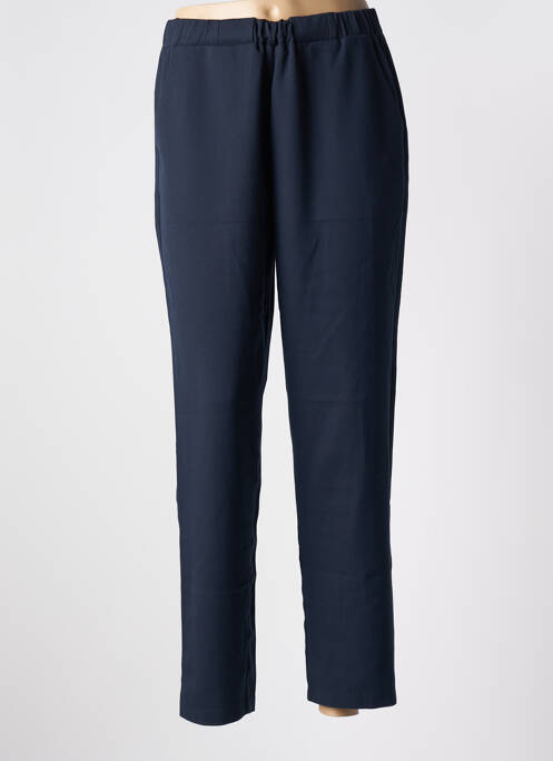 Pantalon droit stretch taille haute bleu GRACE & MILA femme