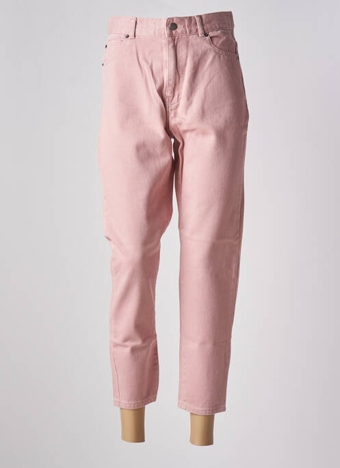 Jeans coupe droite taille haute taille haute rose DR DENIM femme