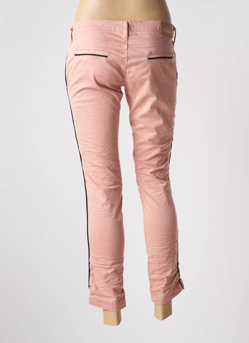 Pantalon 7/8 stretch taille basse rose PLEASE femme