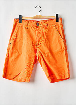 Bermuda coupe droite taille normale orange RECYCLED ART WORLD homme