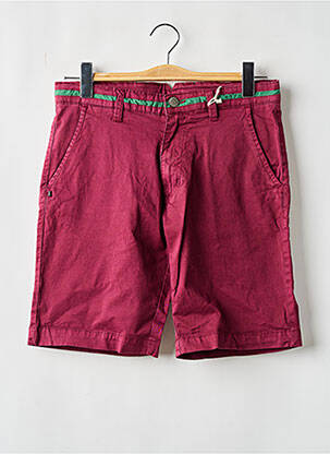 Bermuda coupe droite taille normale rouge RECYCLED ART WORLD homme