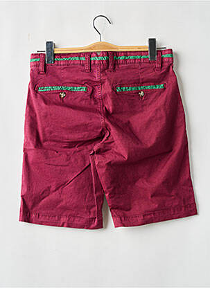 Bermuda coupe droite taille normale rouge RECYCLED ART WORLD homme