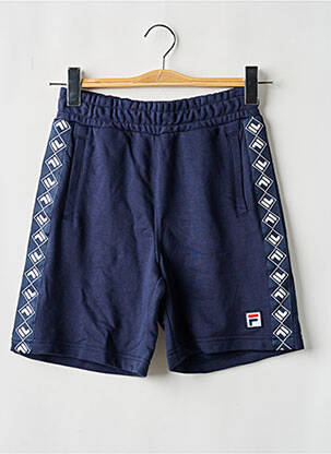 Bermuda tissage popeline taille élastique bleu FILA garcon