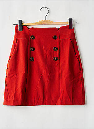 Jupe courte poches marron YUKA femme