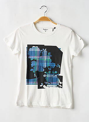 T-shirt stretch manches courtes beige PEPE JEANS garcon