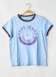 T-shirt stretch manches courtes bleu PEPE JEANS fille