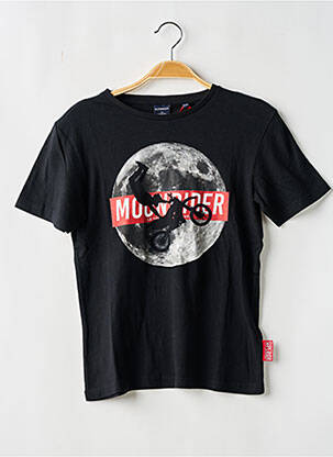 T-shirt stretch manches courtes noir LE TEMPS DES CERISES garcon