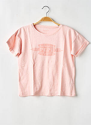 T-shirt stretch manches courtes rose PEPE JEANS fille