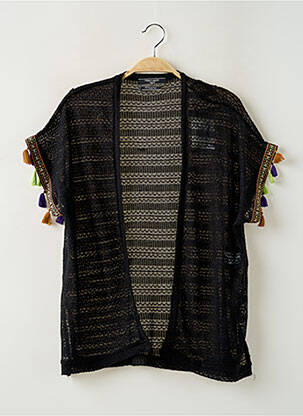 Gilet manches courtes stretch noir TEDDY SMITH fille