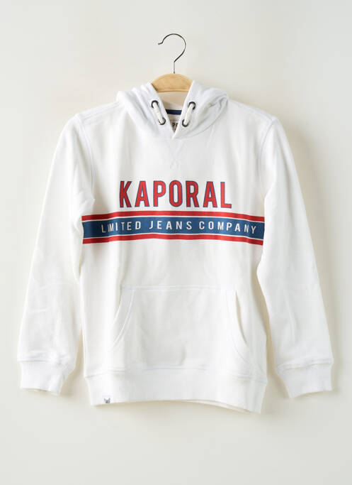 Sweat-shirt à capuche blanc KAPORAL pour garçon