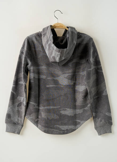 Sweat-shirt à capuche gris LE TEMPS DES CERISES pour garçon