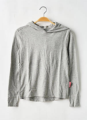 Sweat-shirt à capuche coupe droite manches longues gris SUPERIOR garçon