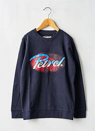 Sweat-shirt sérigraphie floquée manches longues bleu PETROL INDUSTRIES garcon