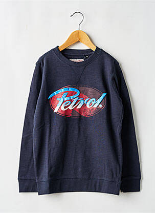 Sweat-shirt sérigraphie floquée manches longues bleu PETROL INDUSTRIES garcon