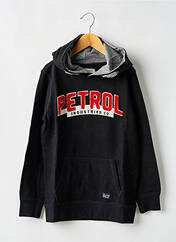 Sweat-shirt à capuche noir PETROL INDUSTRIES pour garçon seconde vue