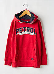 Sweat-shirt à capuche rouge PETROL INDUSTRIES pour garçon seconde vue