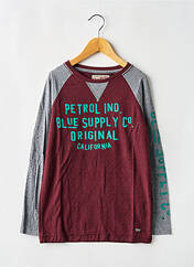 T-shirt rouge PETROL INDUSTRIES pour garçon seconde vue