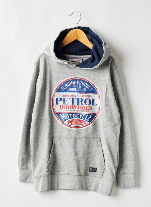 Sweat-shirt à capuche gris PETROL INDUSTRIES pour garçon