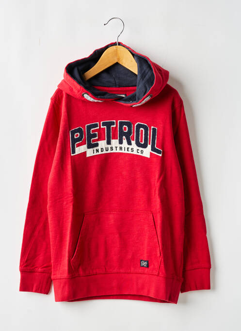 Sweat-shirt à capuche rouge PETROL INDUSTRIES pour garçon