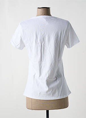 T-shirt sérigraphie manches courtes blanc KARIBAN femme
