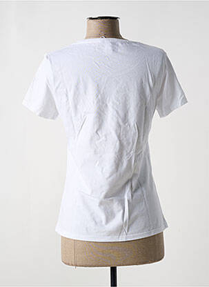 T-shirt sérigraphie manches courtes blanc KARIBAN femme