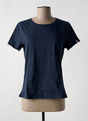T-shirt sérigraphie manches courtes bleu KARIBAN femme