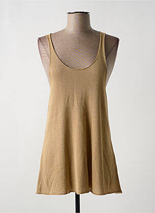 Top stretch sans manche beige EVA KAYAN femme
