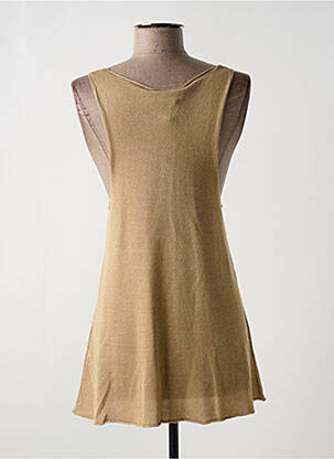 Top stretch sans manche beige EVA KAYAN femme