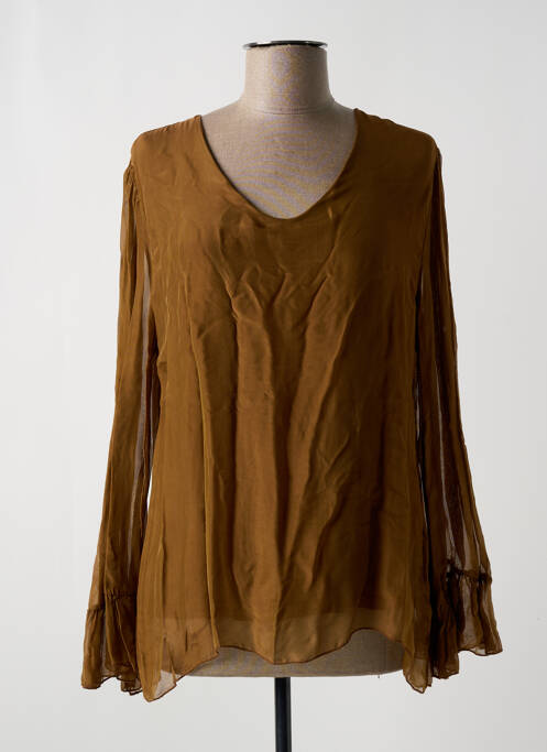 Blouse marron LA FEE MARABOUTEE pour femme