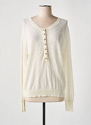 Pull stretch manches longues beige MAISON ANJE femme