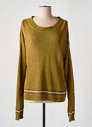 Pull stretch manches longues vert DIEGA femme