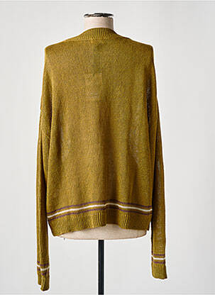 Pull stretch manches longues vert DIEGA femme